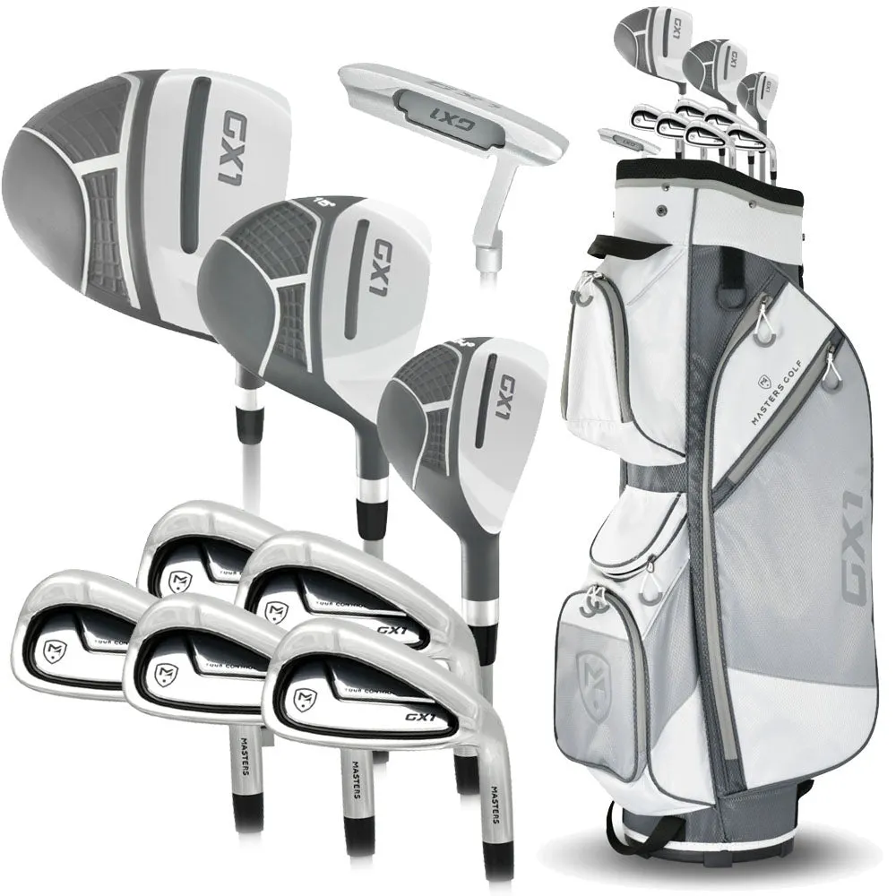 Cant-Miss Masters GX1 Reloaded 10-Piece Cart Bag Package Set - Ladies/Youth Everyones Talking, Bluetooth golf speaker, Waterproof golf shoes