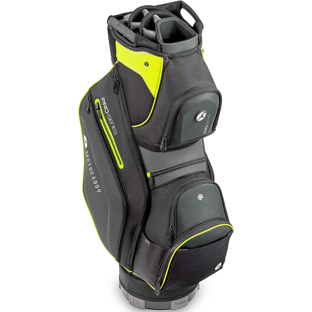 Motocaddy Pro Series Cart Bag - Black/Lime, Bluetooth golf speaker, Ladies golf clubs, Golf rule book 2024