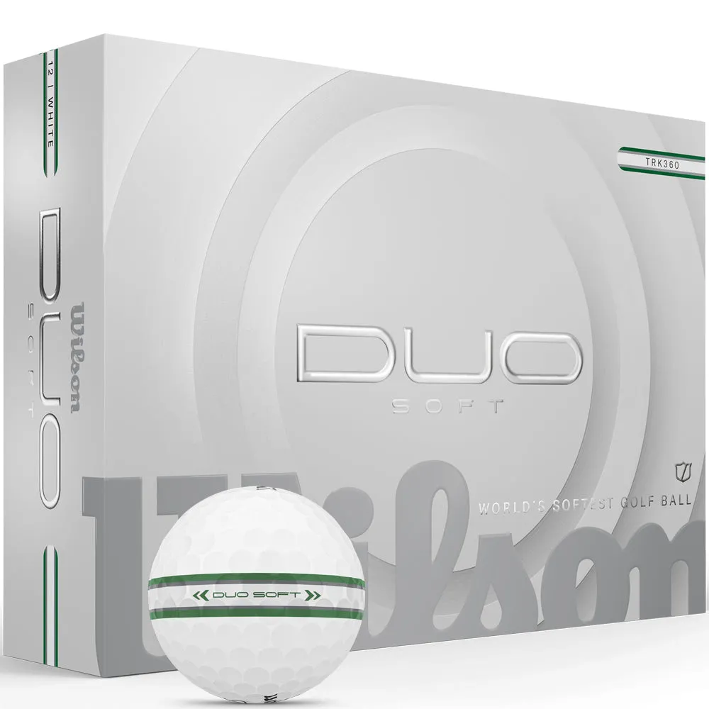 Cant-Miss Wilson Staff Duo Soft Golf Balls - TRK360 Green - 12 Pack Worth the Hype, Golf GPS watch, Golf rain gloves, Golf shaft flex chart