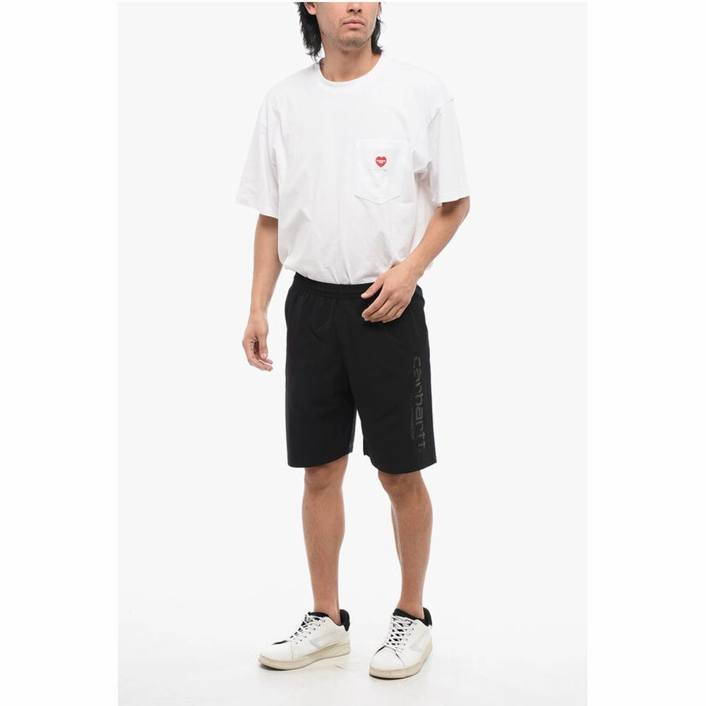 Carhartt Wip Solid Color BRAME Swim Shorts with Tone on Tone Men's Logo