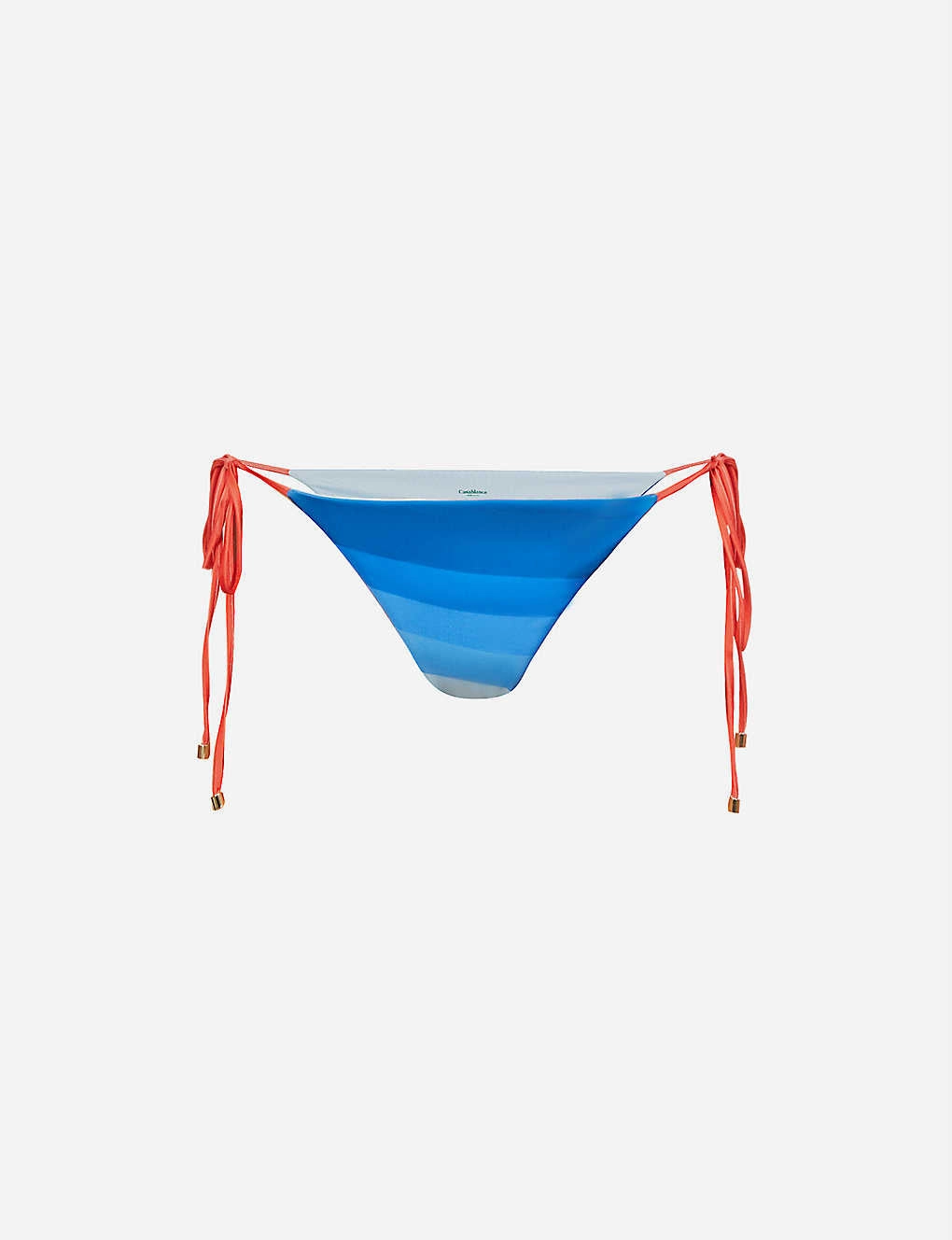 CASABLANCA Tennis Club Wave Print High Rise Bikini Bottoms