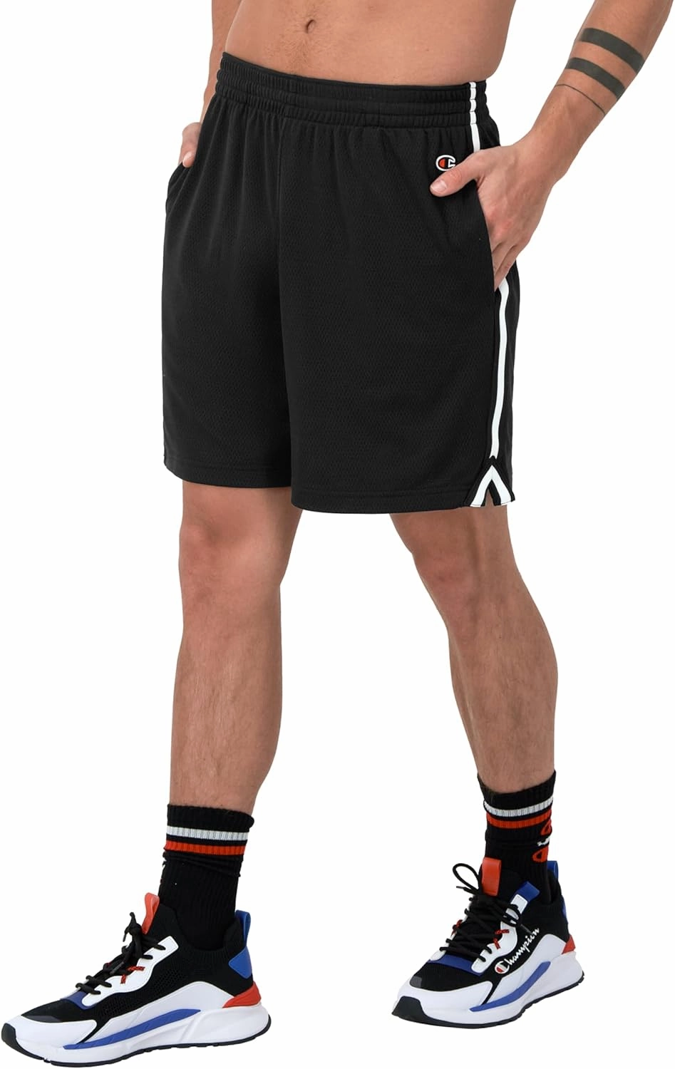Champion, Lightweight Attack, Men's Mesh Shorts with Pockets, 7"