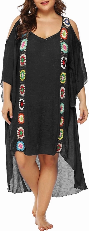 Chrisuno Women's Plus Size Bathing Suit Cover Ups Swimsuit Coverups Dress Soft Crochet Bikini Beach Skirt