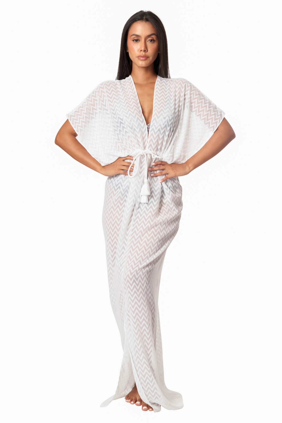 Chrystal Chevron Cover Up Maxi Dress