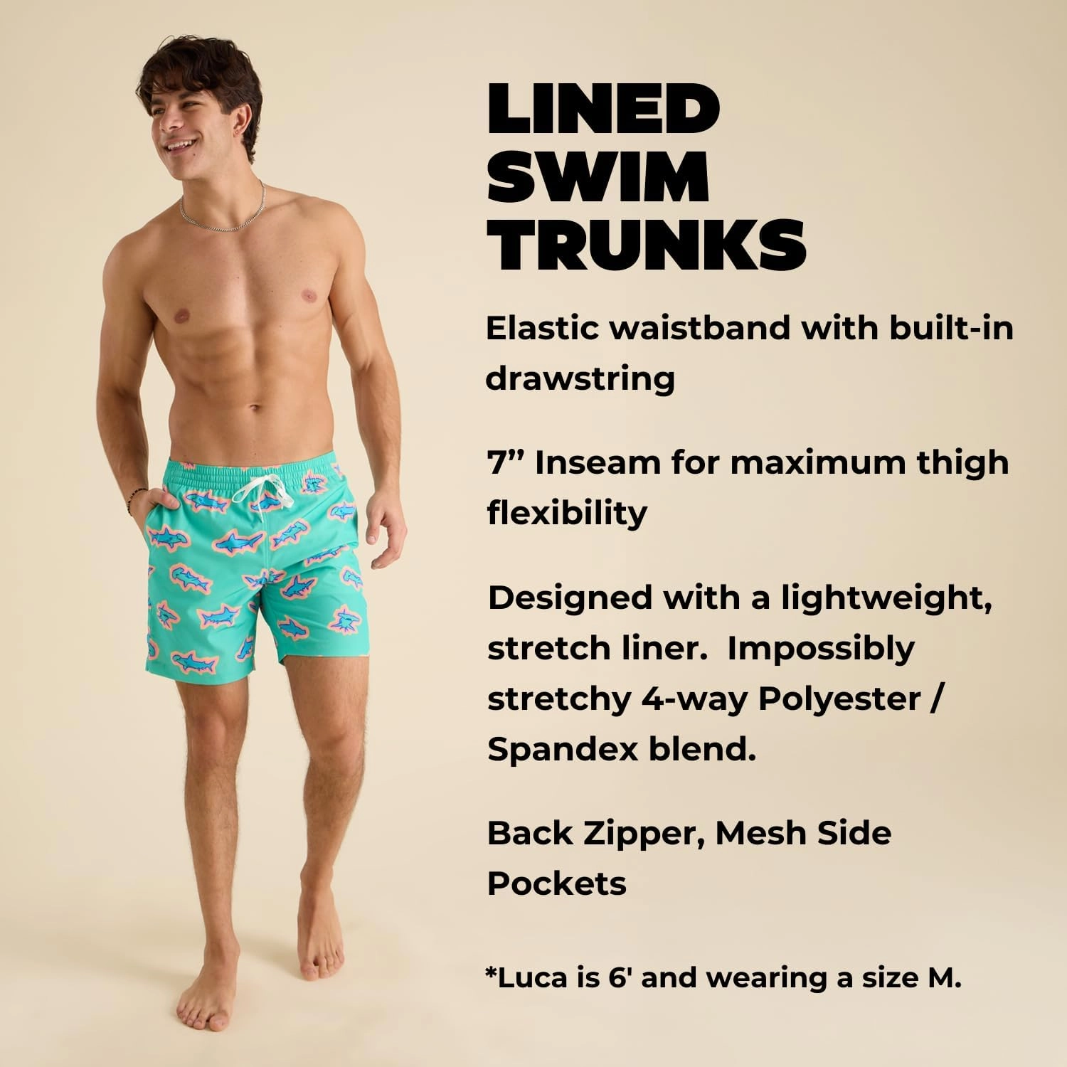 Chubbies Lined Mens Swim Trunks 7 Inch C Swim Shorts and Mens Shorts with Elastic Waist, Stretch, Boxer Brief Liner, UPF 50 