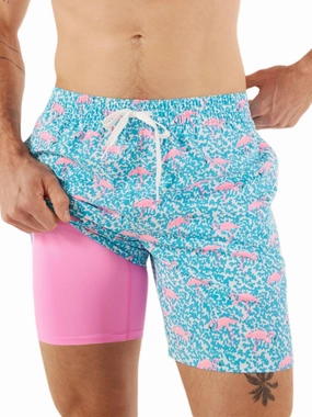 Chubbies Lined Mens Swim Trunks 7 Inch C Swim Shorts and Mens Shorts with Elastic Waist, Stretch, Boxer Brief Liner, UPF 50 