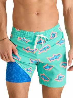 Chubbies Lined Mens Swim Trunks 7 Inch C Swim Shorts and Mens Shorts with Elastic Waist, Stretch, Boxer Brief Liner, UPF 50 