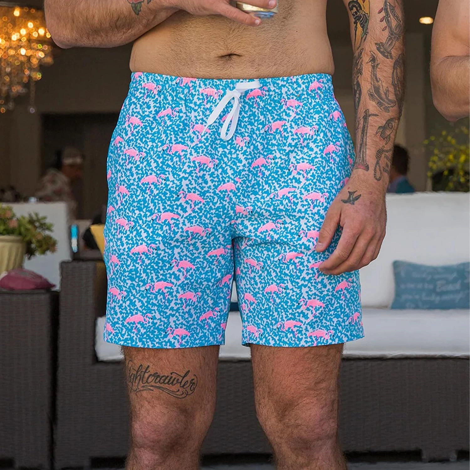 Chubbies Lined Mens Swim Trunks 7 Inch C Swim Shorts and Mens Shorts with Elastic Waist, Stretch, Boxer Brief Liner, UPF 50 