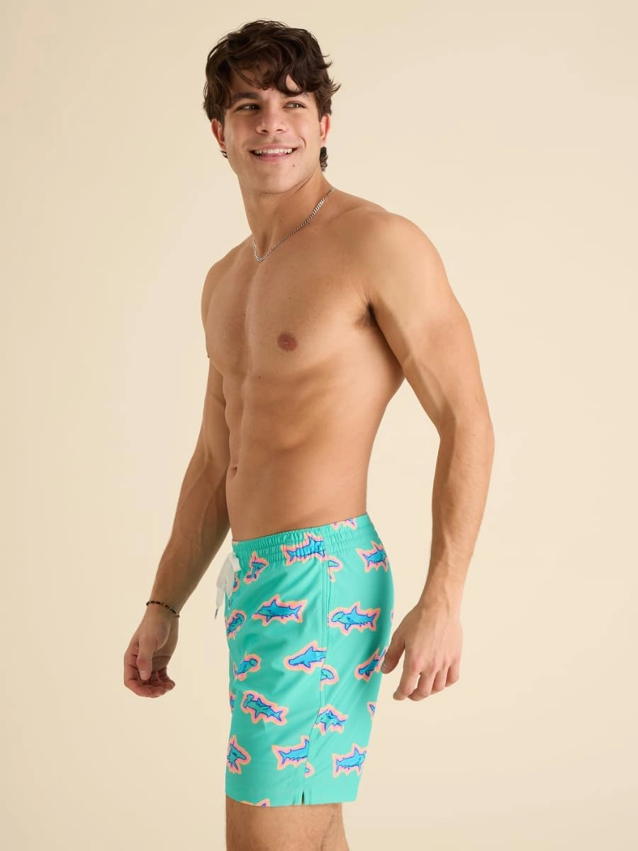 Chubbies Lined Mens Swim Trunks 7 Inch C Swim Shorts and Mens Shorts with Elastic Waist, Stretch, Boxer Brief Liner, UPF 50 