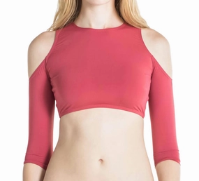 Clara Bikini Crop Top In Terracotta