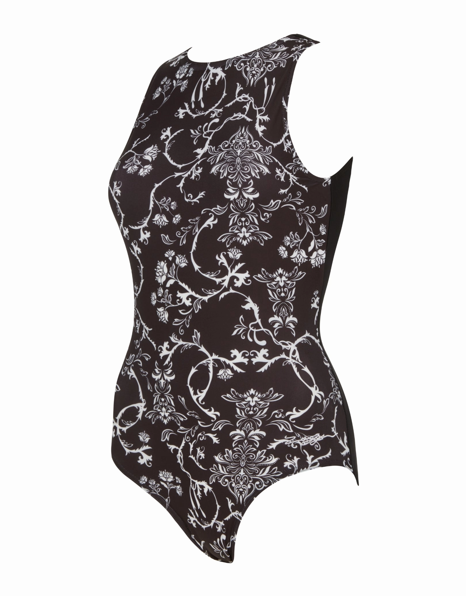 Classique Hi Front Swimsuit - Black/White