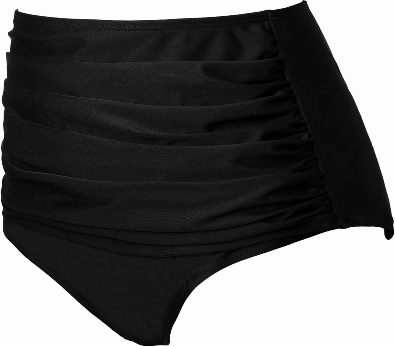 COCOPEAR Women's High Waisted Full Coverage Bikini Bottom Ruched Bathing Suit Bottoms for Women Tummy Control Swim Bottoms