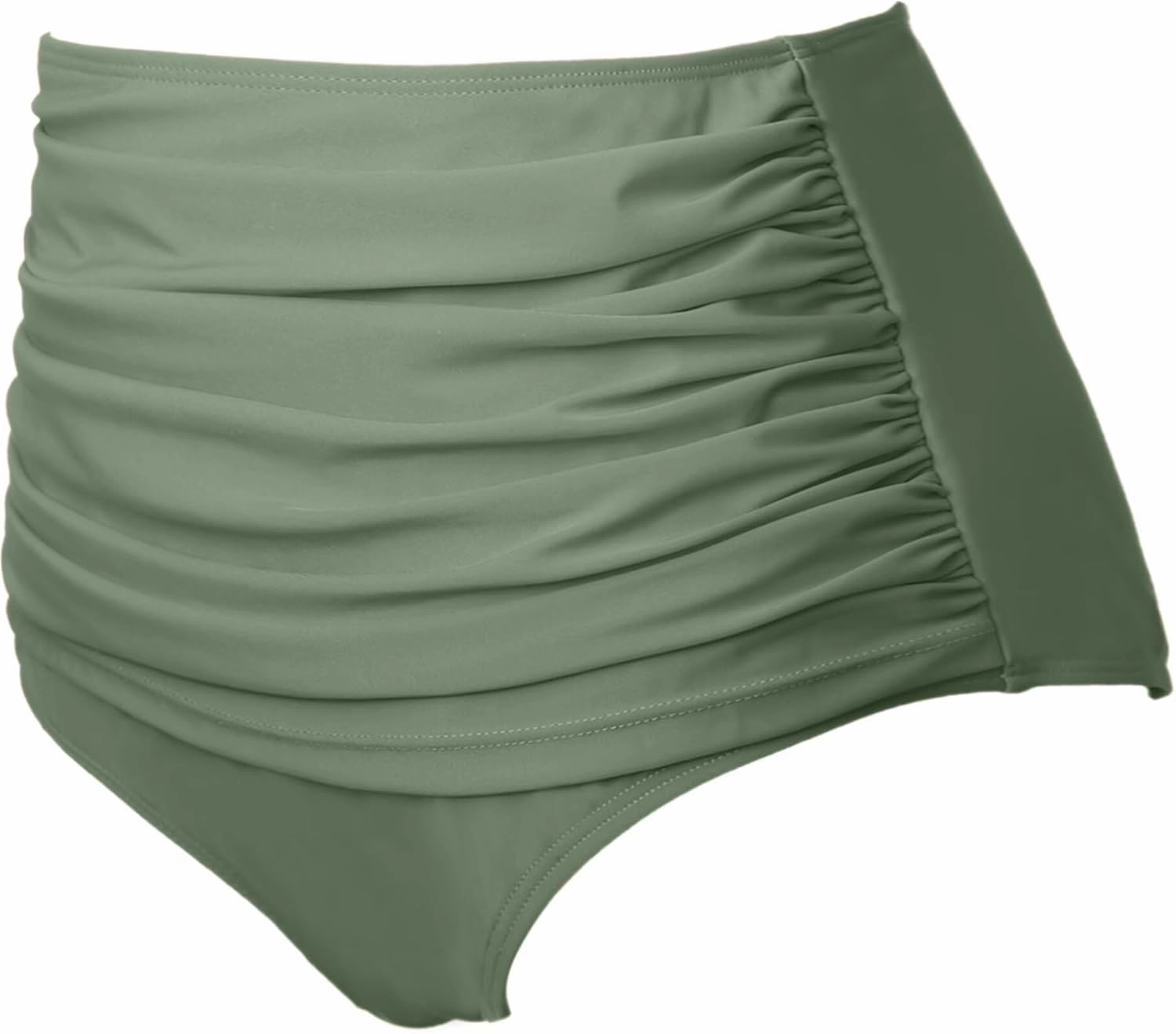COCOPEAR Women's High Waisted Full Coverage Bikini Bottom Ruched Bathing Suit Bottoms for Women Tummy Control Swim Bottoms