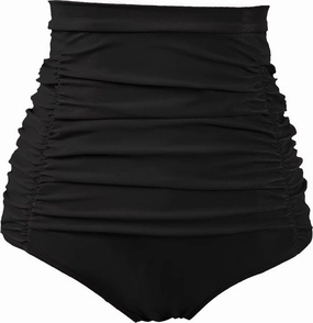 COCOPEAR Women's Ruched High Waisted Bikini Bottom Retro Vintage Swim Short Tankinis