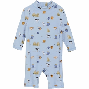 Color Kids Swimsuit AOP Cerulean