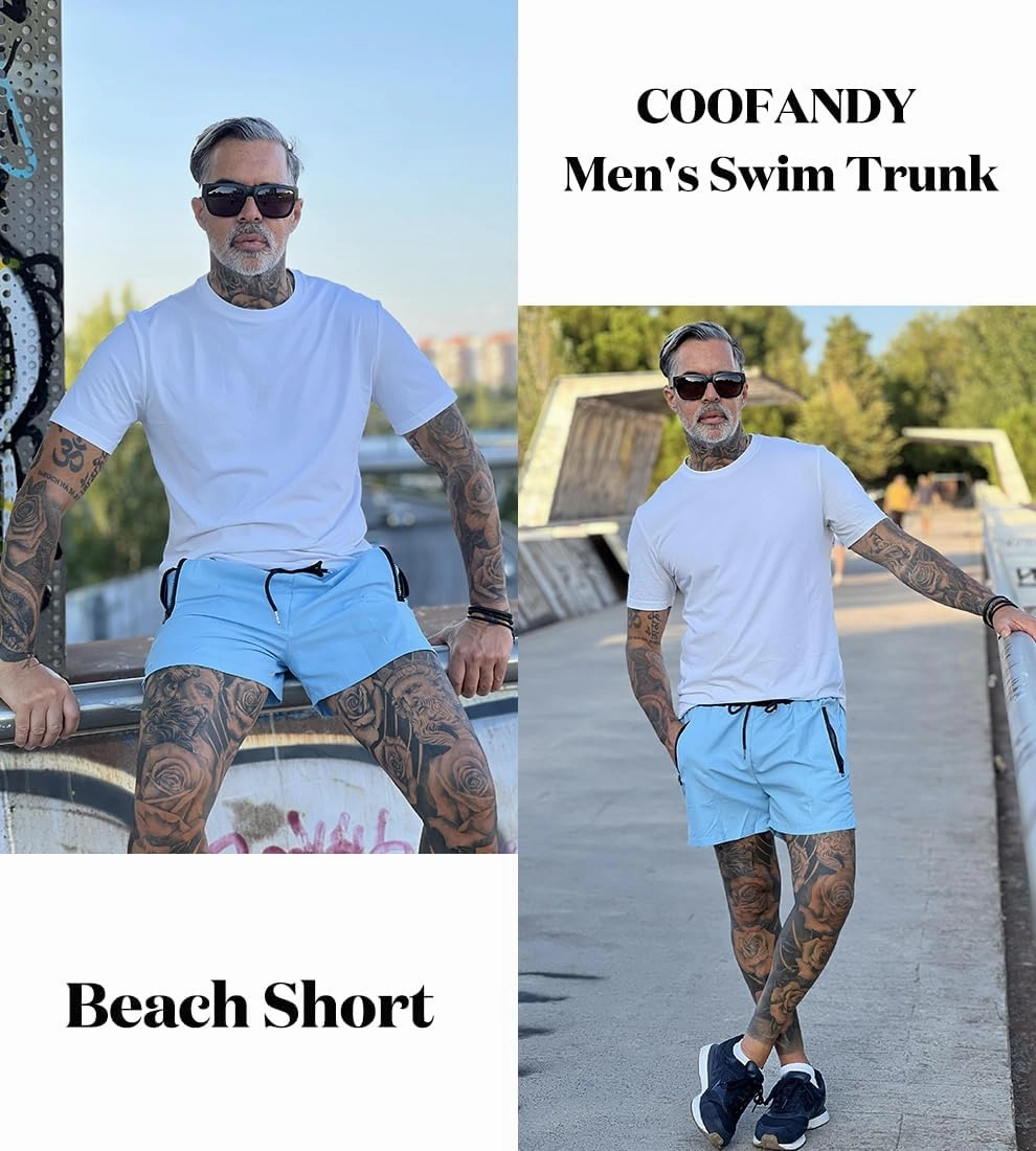 COOFANDY Men's Swim Trunk Swimwear Bathing Suit Swimsuit Board Beach Sport Short S-XXL