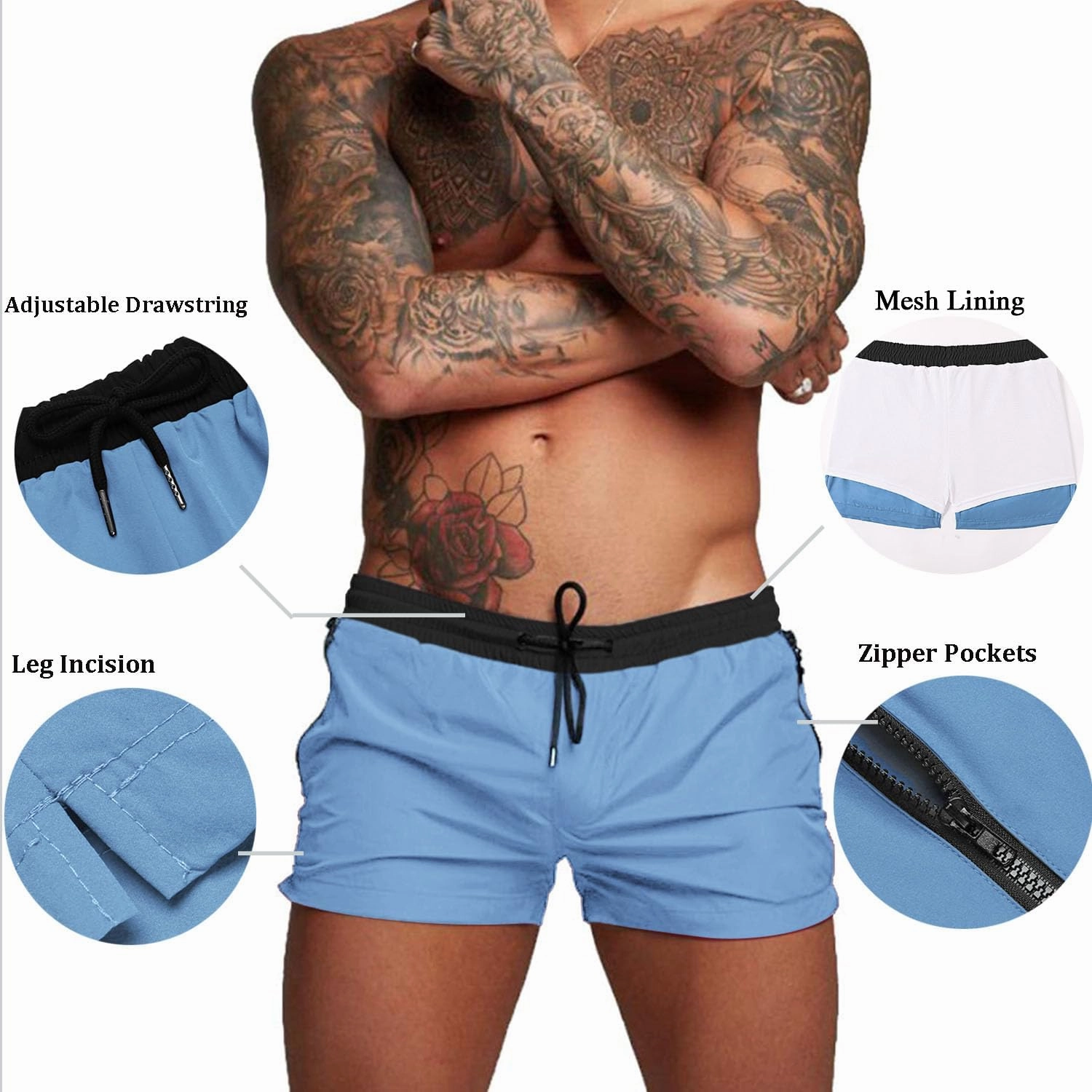 COOFANDY Men's Swim Trunk Swimwear Bathing Suit Swimsuit Board Beach Sport Short S-XXL