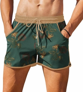 COOFANDY Men's Swim Trunks Quick Dry Swimsuit Color Block Board Short Bathing Suit Swimwear with Mesh Liner