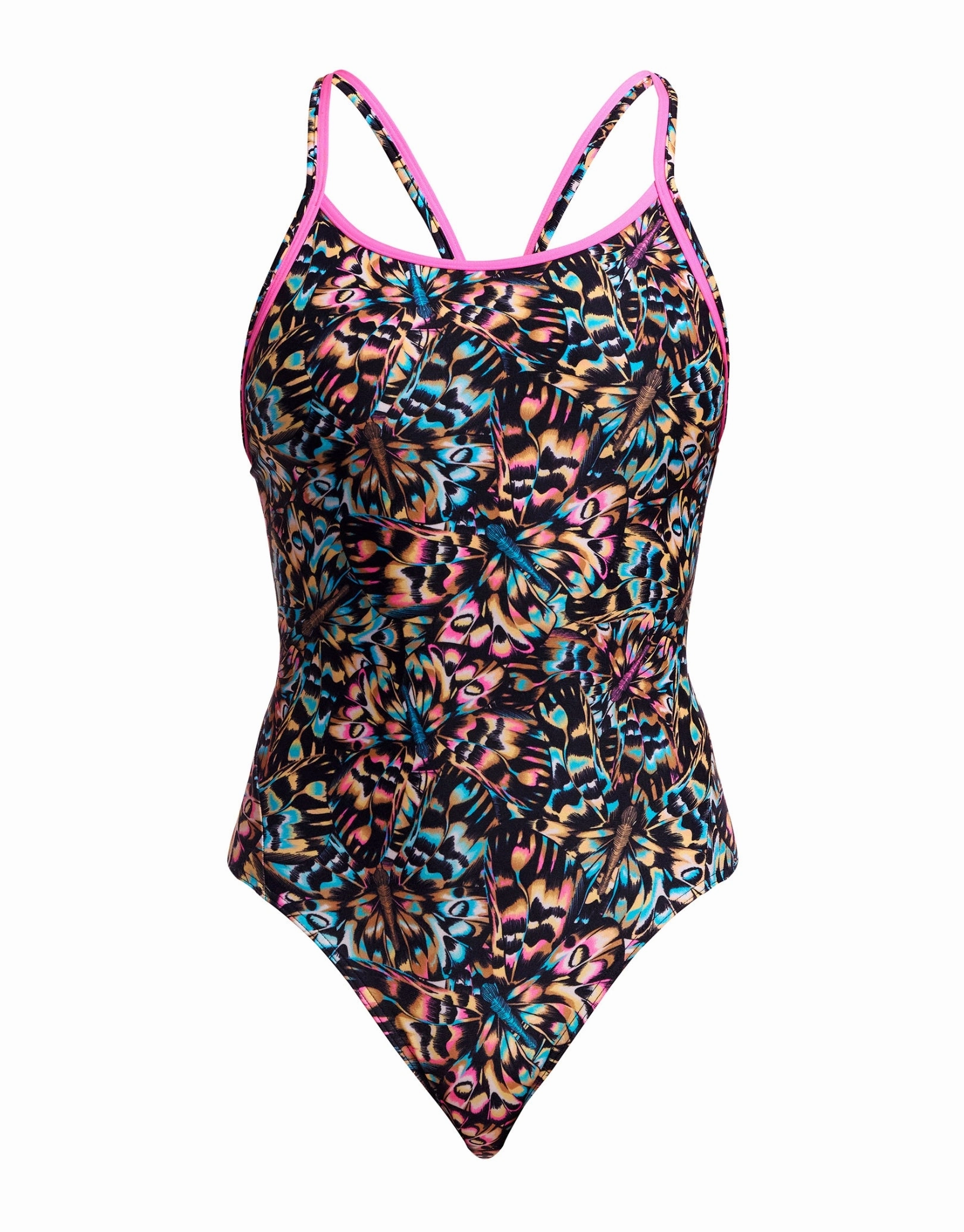 Copper Cluster Diamond Back Swimsuit - Black/Multi
