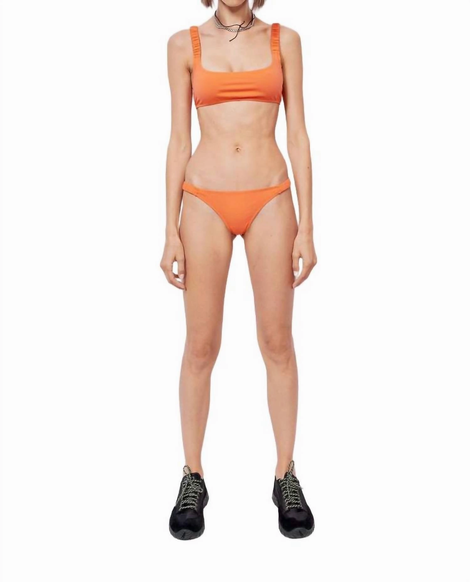 Corossol Bikini Bottom In Tangerine