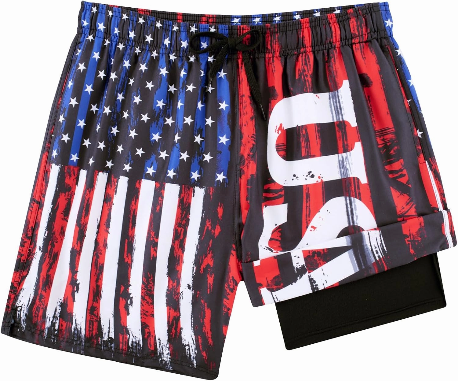 Cozople Mens Swimming Trunks with Compression Liner Swim Shorts 7 inch Quick Dry Bathing Suit Anti Chafe Boardshorts