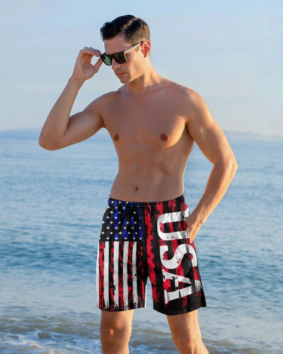 Cozople Mens Swimming Trunks with Compression Liner Swim Shorts 7 inch Quick Dry Bathing Suit Anti Chafe Boardshorts
