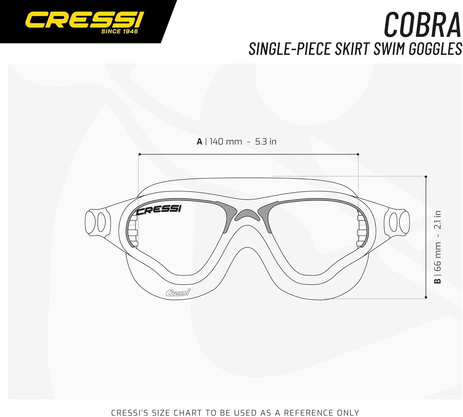 Cressi Adult Comfortable Swim Mask Ideal for The Pool and for The sea | Cobra Made in Italy