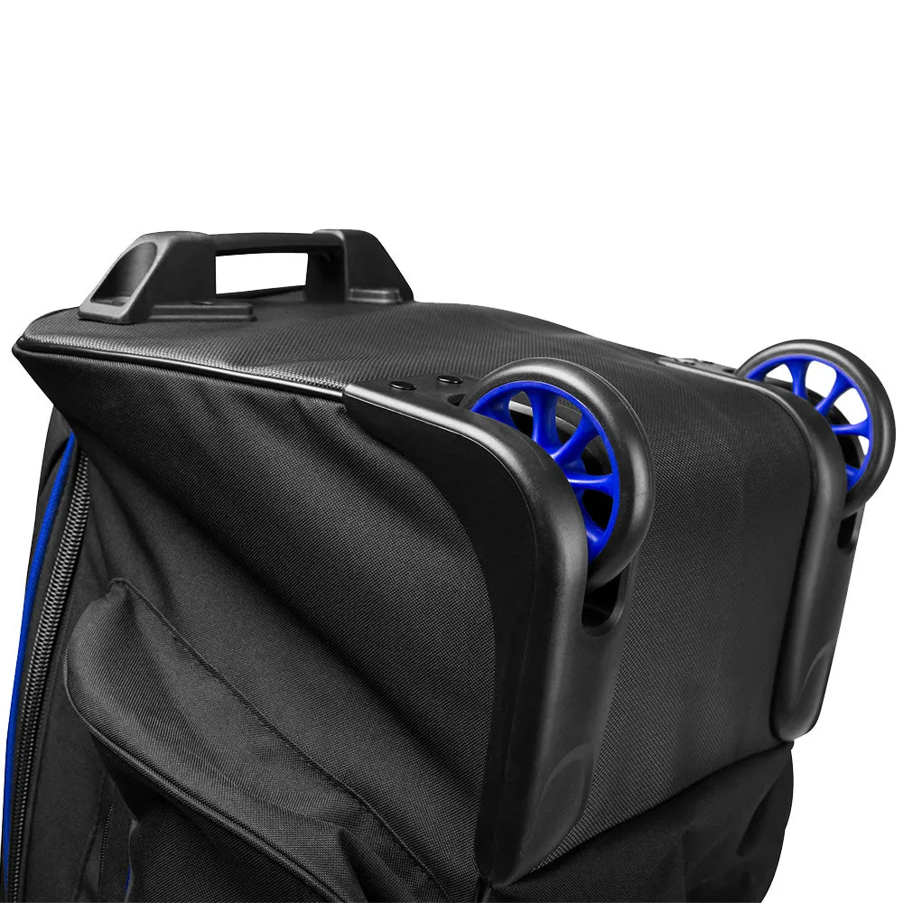 Bag Boy T-10 Hard Top Wheeled Travel Cover - Black/Royal Blue, Golf stand bag, Golf cart accessories