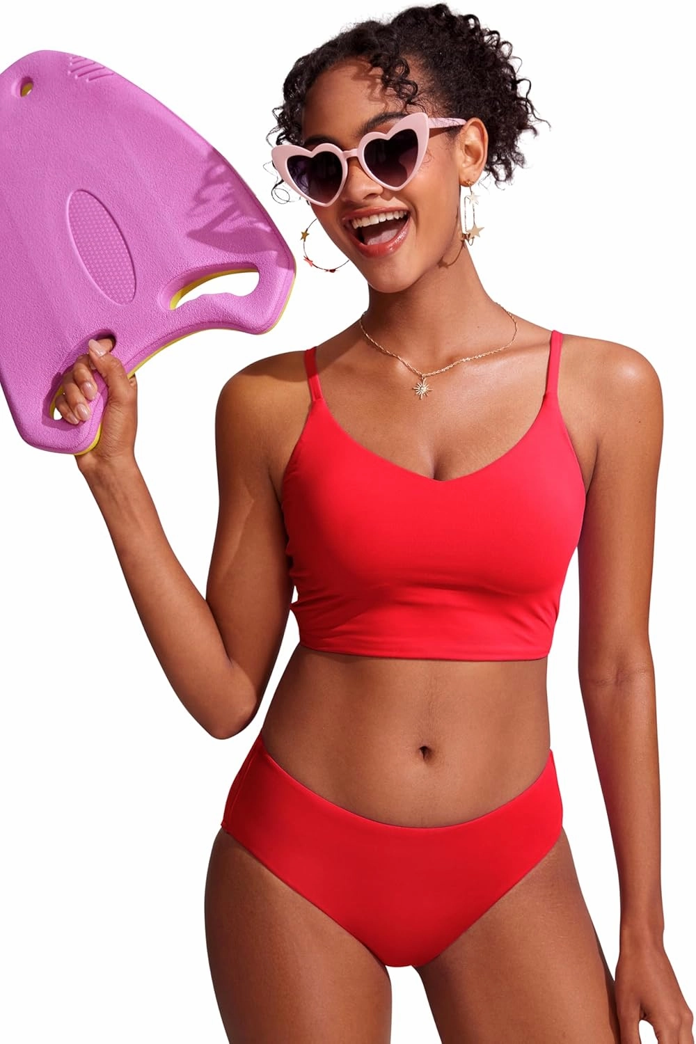 CRZ YOGA Bikini Bottoms for Women Mid Rise Full Coverage Bathing Suit Swimsuit Basic Swim Briefs