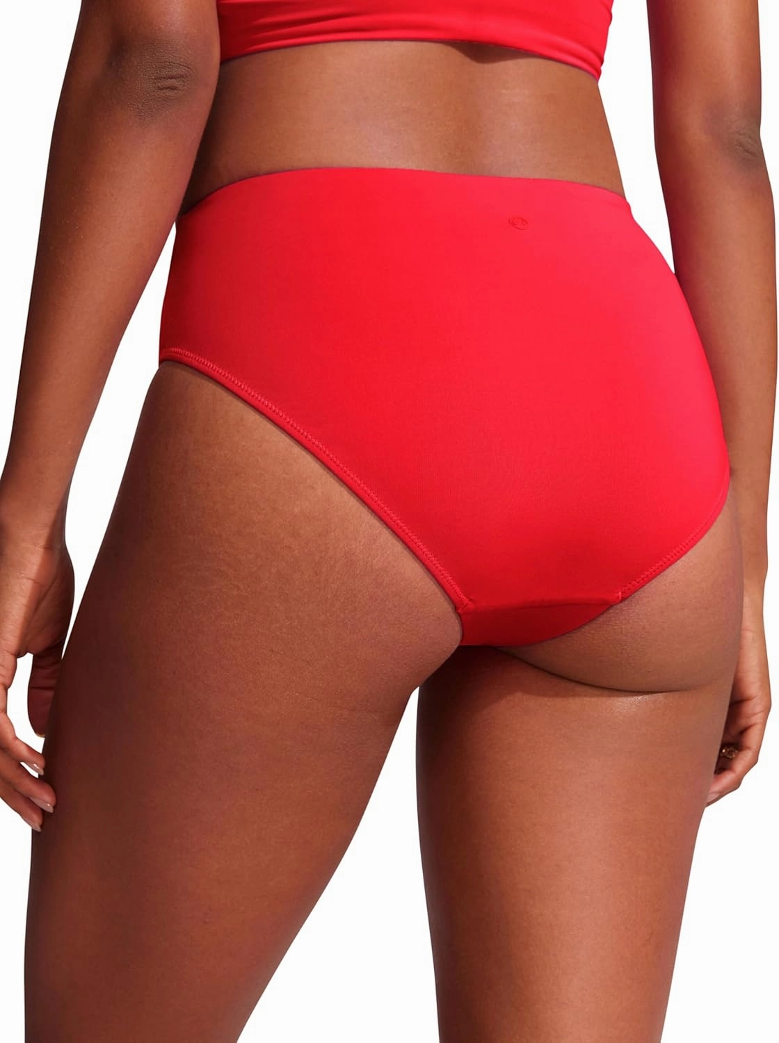 CRZ YOGA Bikini Bottoms for Women Mid Rise Full Coverage Bathing Suit Swimsuit Basic Swim Briefs