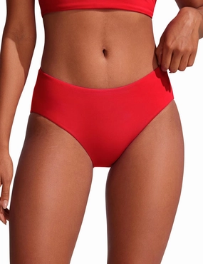 CRZ YOGA Bikini Bottoms for Women Mid Rise Full Coverage Bathing Suit Swimsuit Basic Swim Briefs