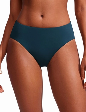 CRZ YOGA Bikini Bottoms for Women Mid Rise Full Coverage Bathing Suit Swimsuit Basic Swim Briefs