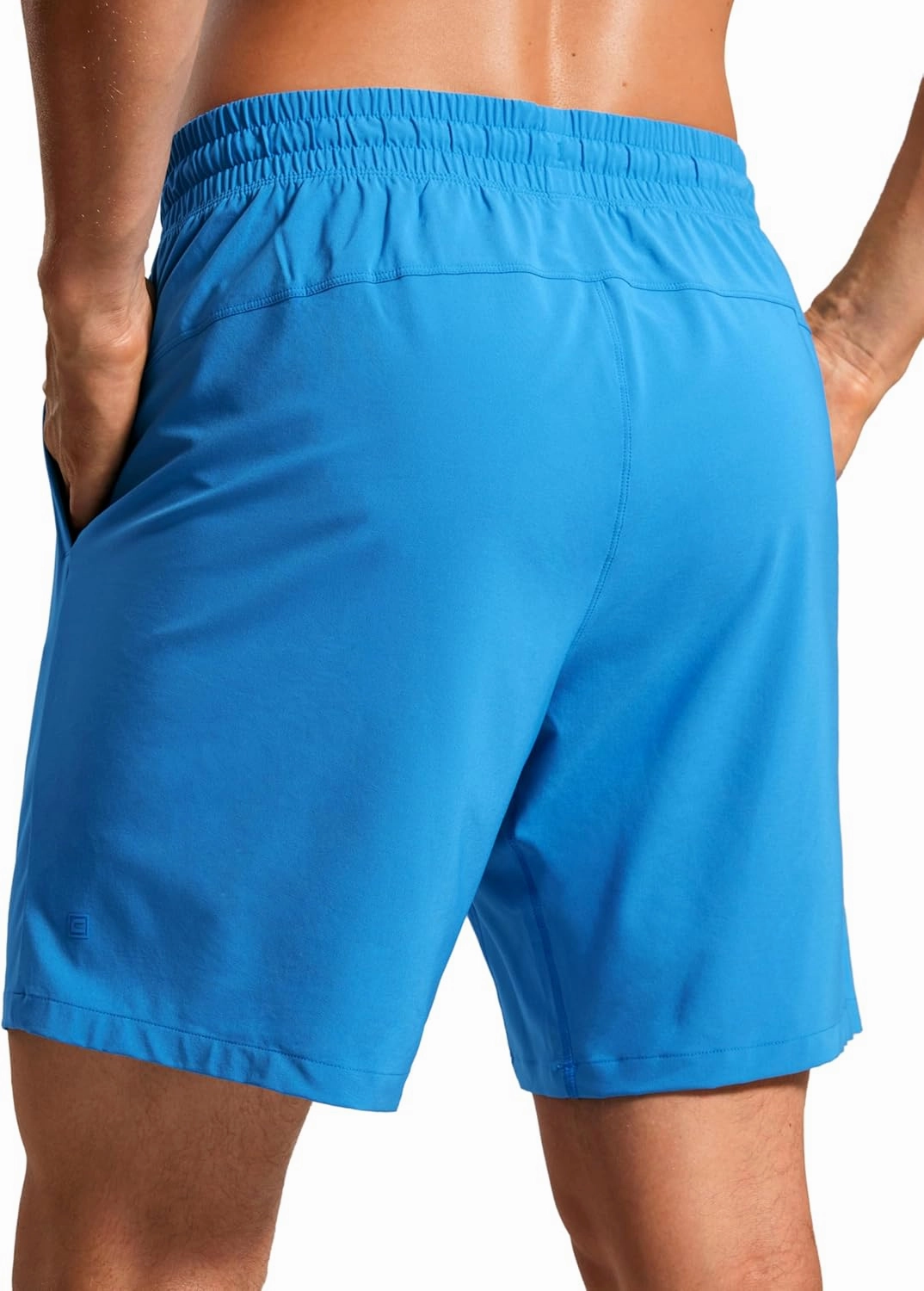 CRZ YOGA Mens Swim Trunks 7'' Quick Dry Mesh Lining Athletic Casual Swimwear Shorts with Zipper Pockets