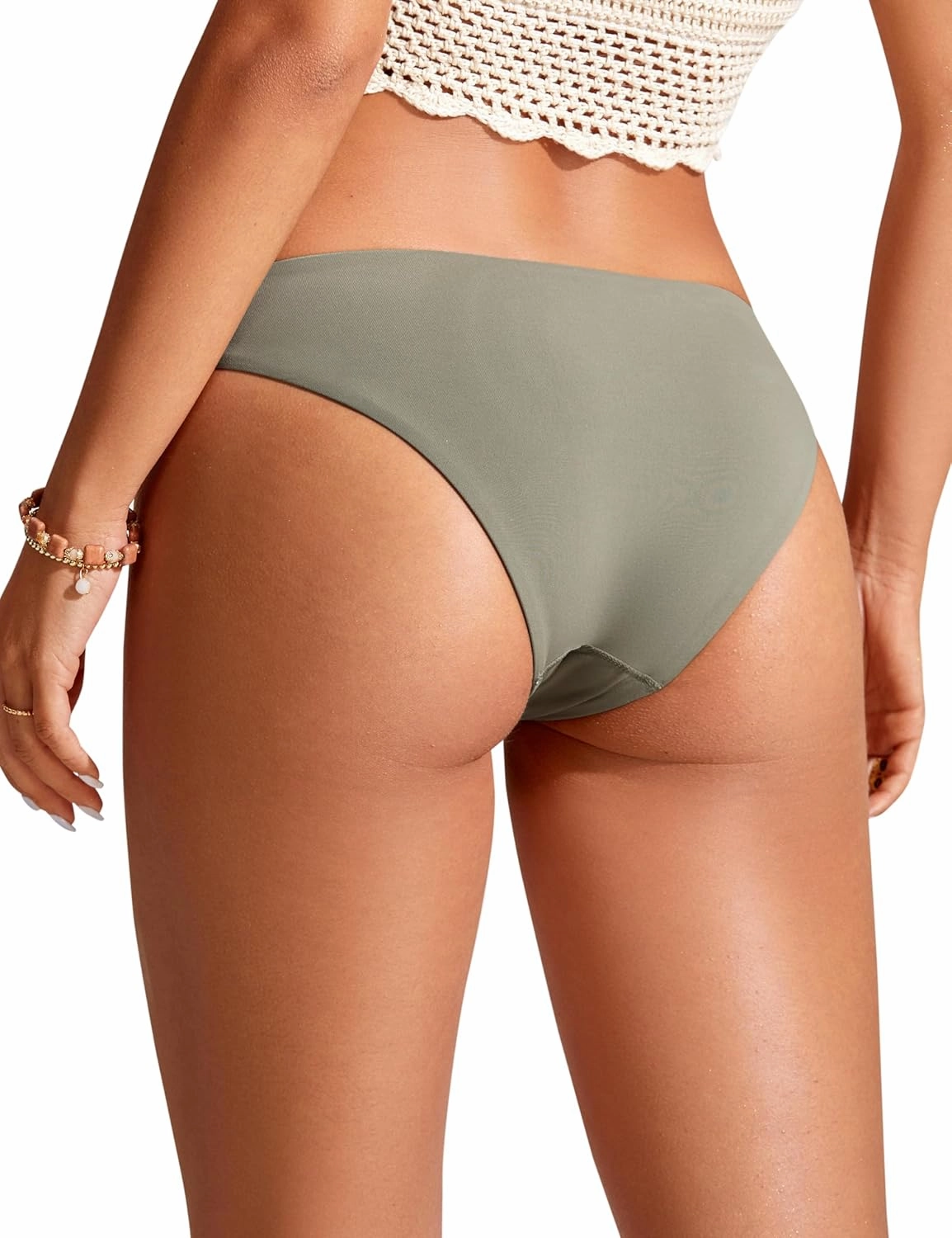 CRZ YOGA Womens Bikini Bottom Low Waisted Bathing Swimsuit Shorts Cheeky Swim Briefs