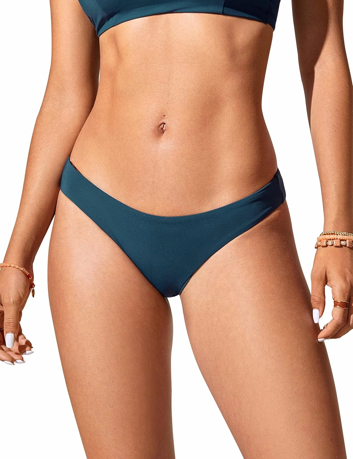 CRZ YOGA Womens Bikini Bottom Low Waisted Bathing Swimsuit Shorts Cheeky Swim Briefs