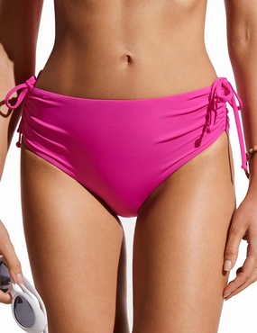 CRZ YOGA Womens Bikini Bottoms Full Coverage Bathing Swimsuit Adjustable Ruched Side Tie Swim Briefs