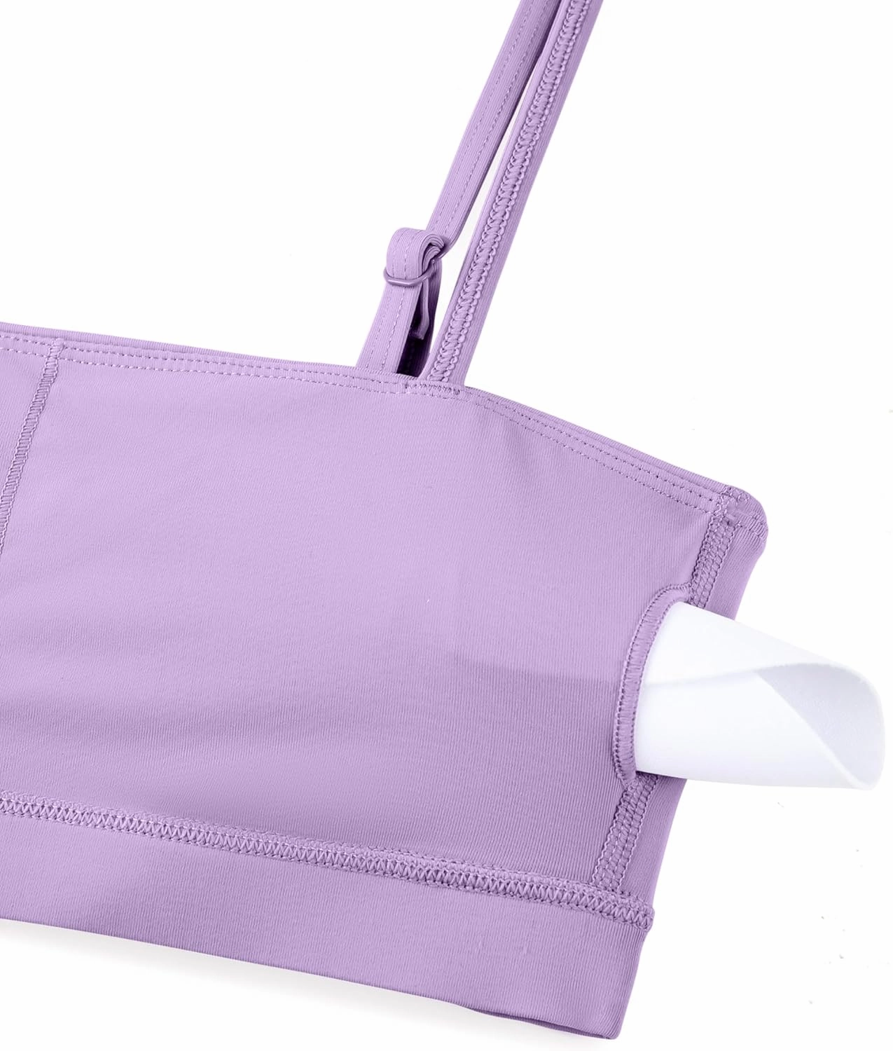 CRZ YOGA Womens Bikini Top A-C Cup Adjustable Thin Straps Bathing Suit Square Neck Padded Swimsuits