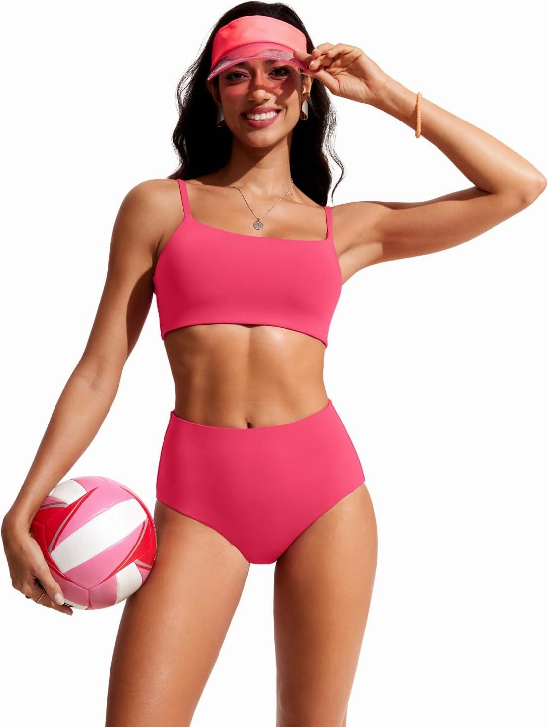 CRZ YOGA Womens High Waisted Bikini Bottom Tummy Control Bathing Suit Swimsuit Full Coverage Swim Briefs
