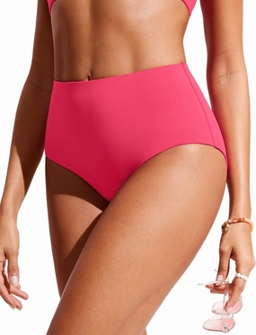 CRZ YOGA Womens High Waisted Bikini Bottom Tummy Control Bathing Suit Swimsuit Full Coverage Swim Briefs