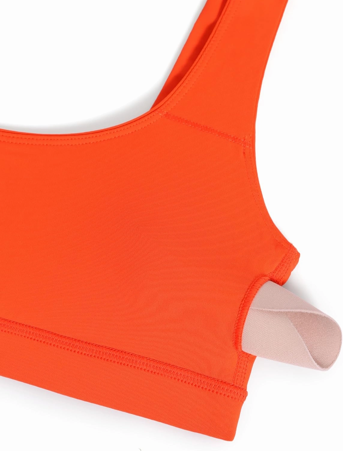 CRZ YOGA Womens Scoop Neck Bikini Tops Wide Straps U Back Bathing Suit Swimsuit Push Up Padded Sports Bra