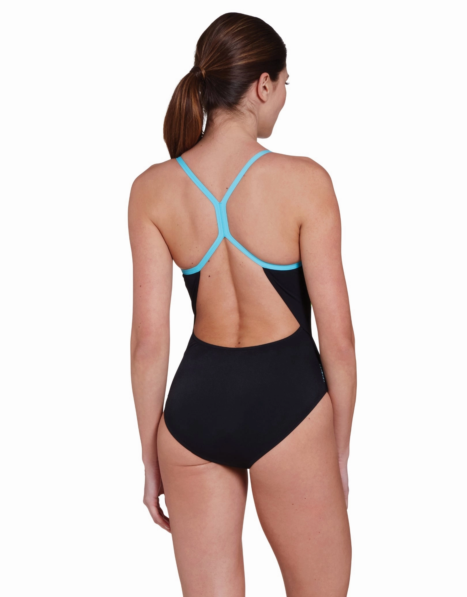Cuba Sprintback Swimsuit - Black/Blue/Green
