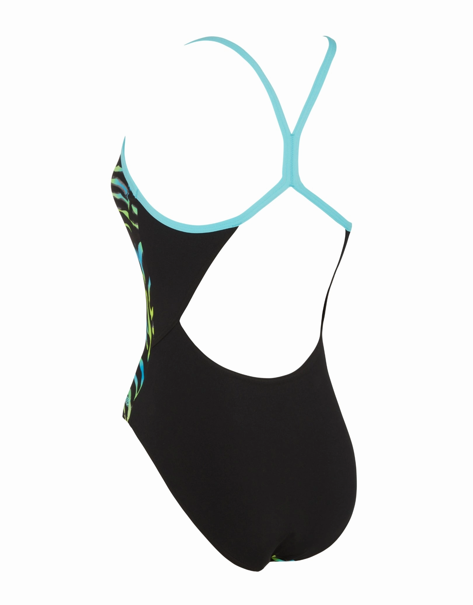 Cuba Sprintback Swimsuit - Black/Blue/Green