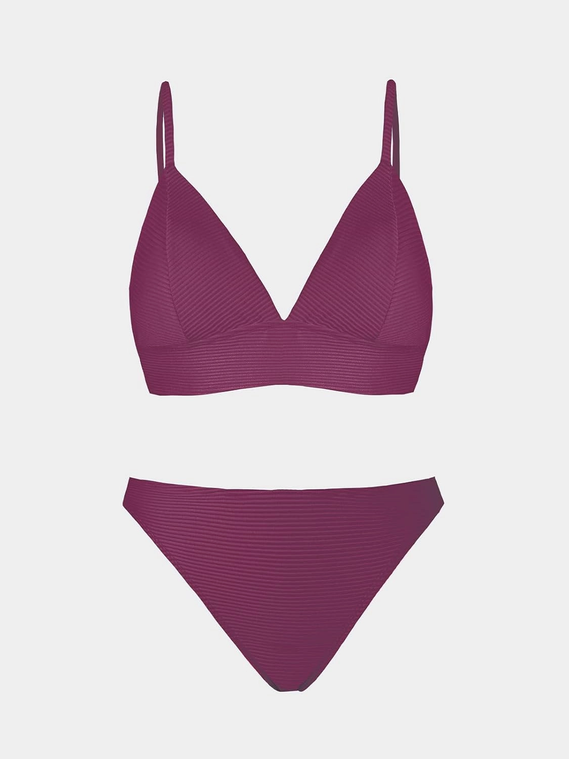 CUPSHE Women Bikini Set Solid Color Sexy Triangle Two Piece Swimsuit