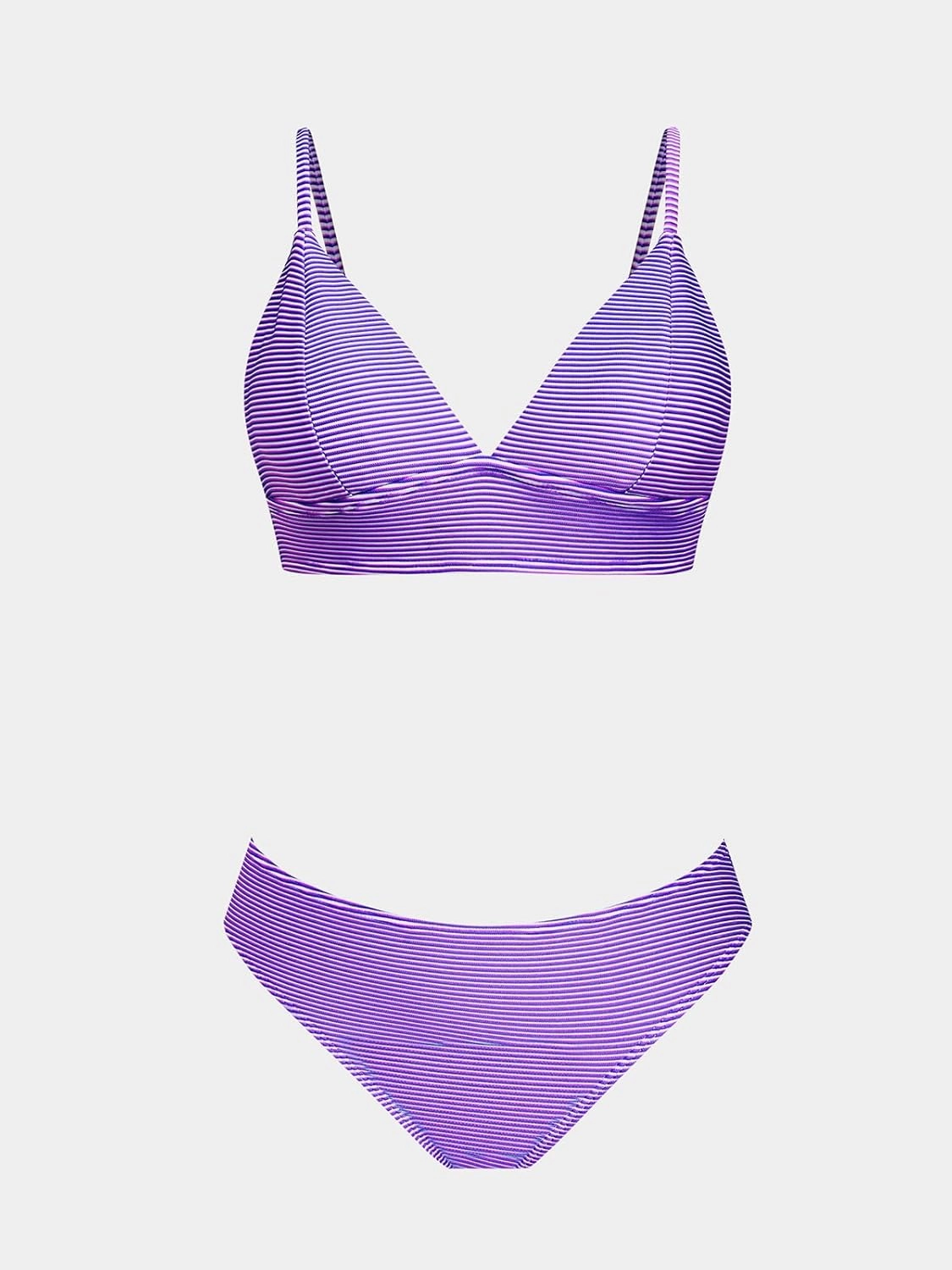 CUPSHE Women Bikini Set Solid Color Sexy Triangle Two Piece Swimsuit