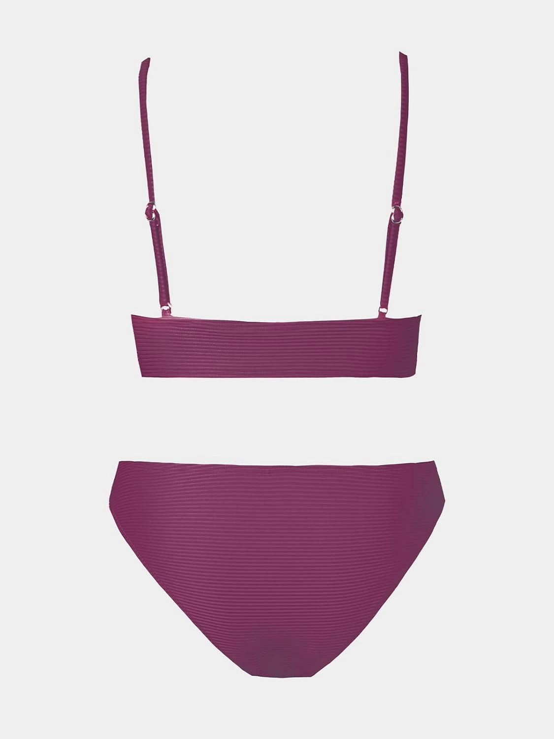 CUPSHE Women Bikini Set Solid Color Sexy Triangle Two Piece Swimsuit