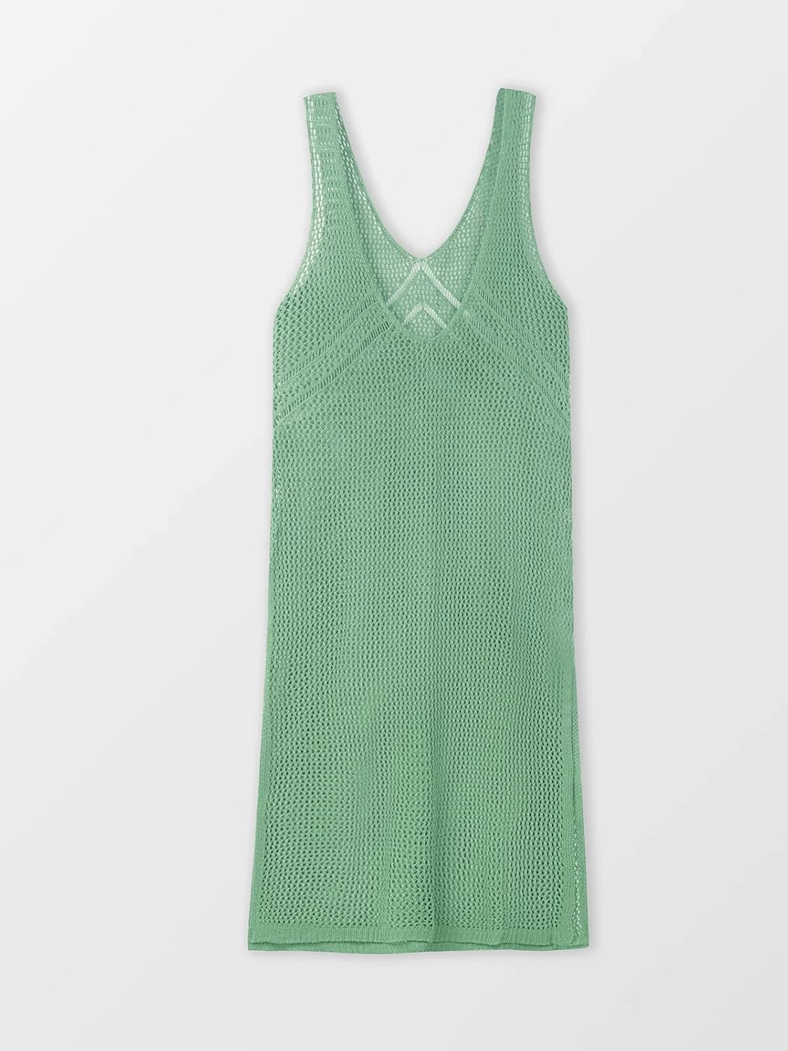 CUPSHE Women Crochet Swimsuit Cover Up Sleeveless Hollow Out Long Swimwear Coverup 2025 Split Mesh Beach Dress