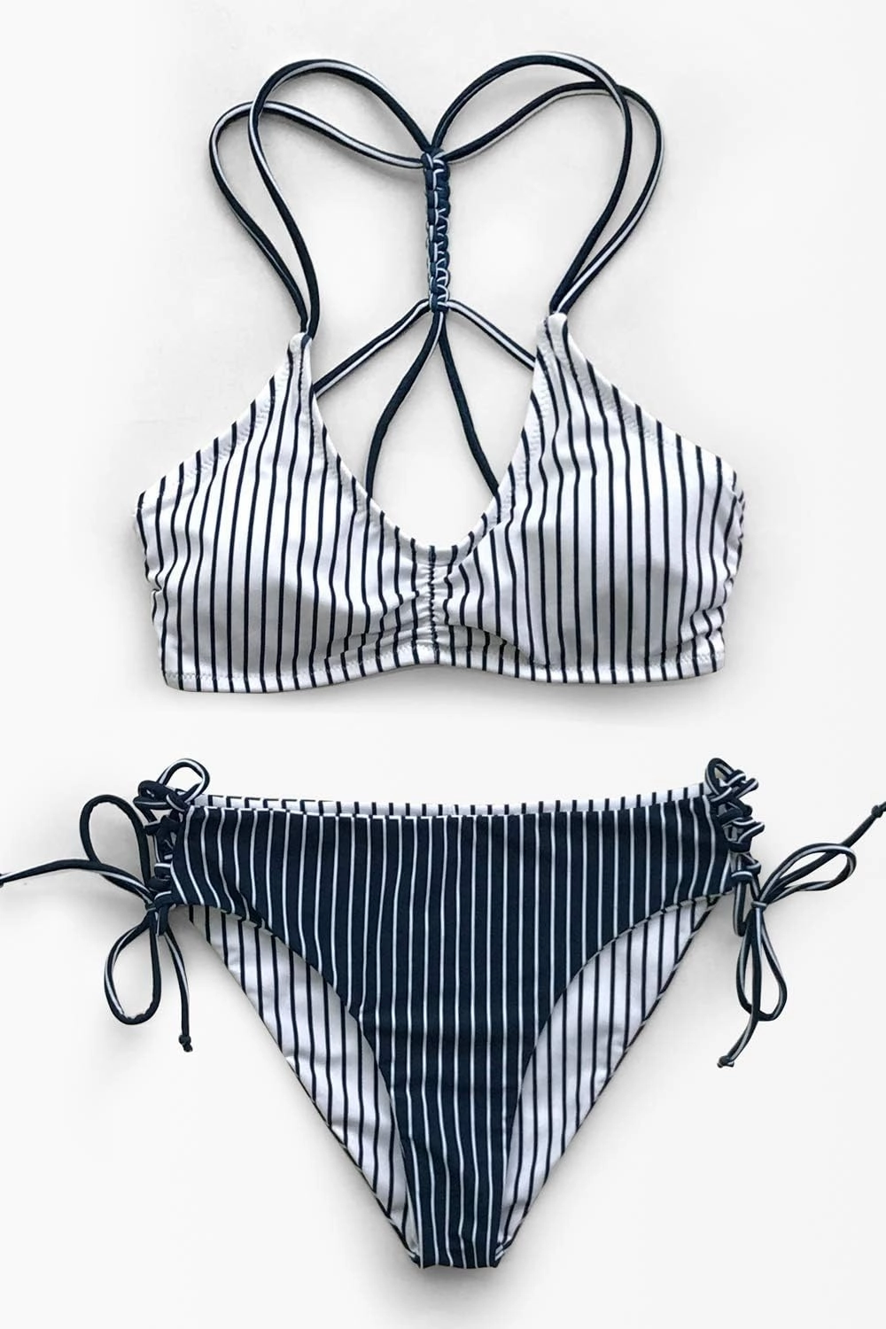 CUPSHE Women's 2 Piece Bikini Set Back Braided Straps with Reversible Bottom