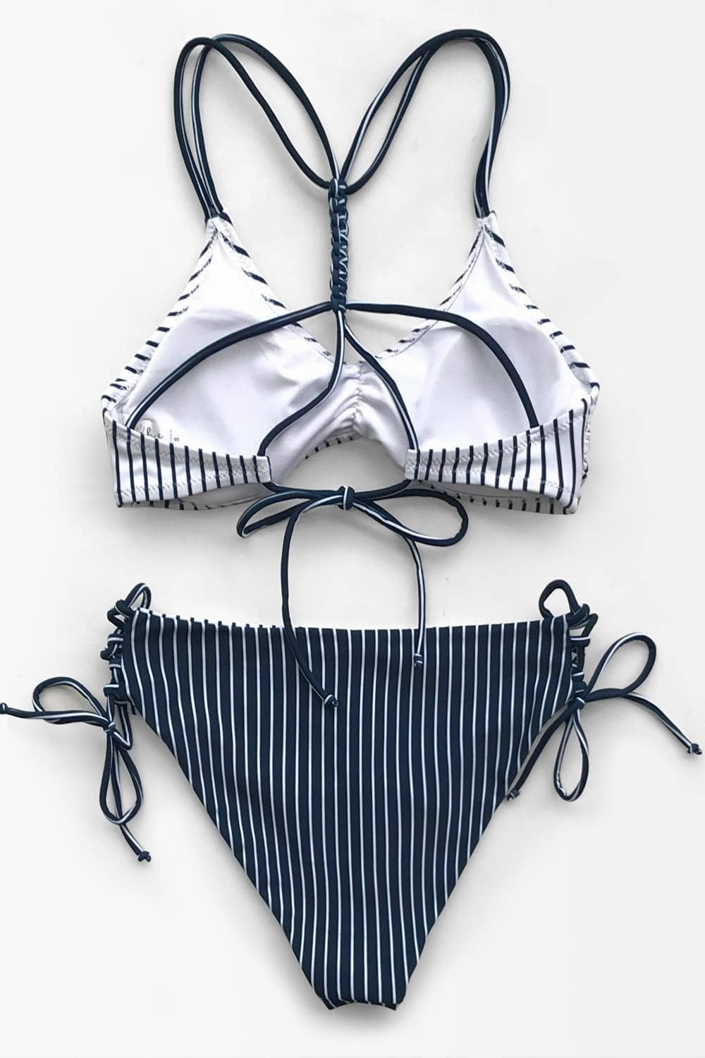 CUPSHE Women's 2 Piece Bikini Set Back Braided Straps with Reversible Bottom
