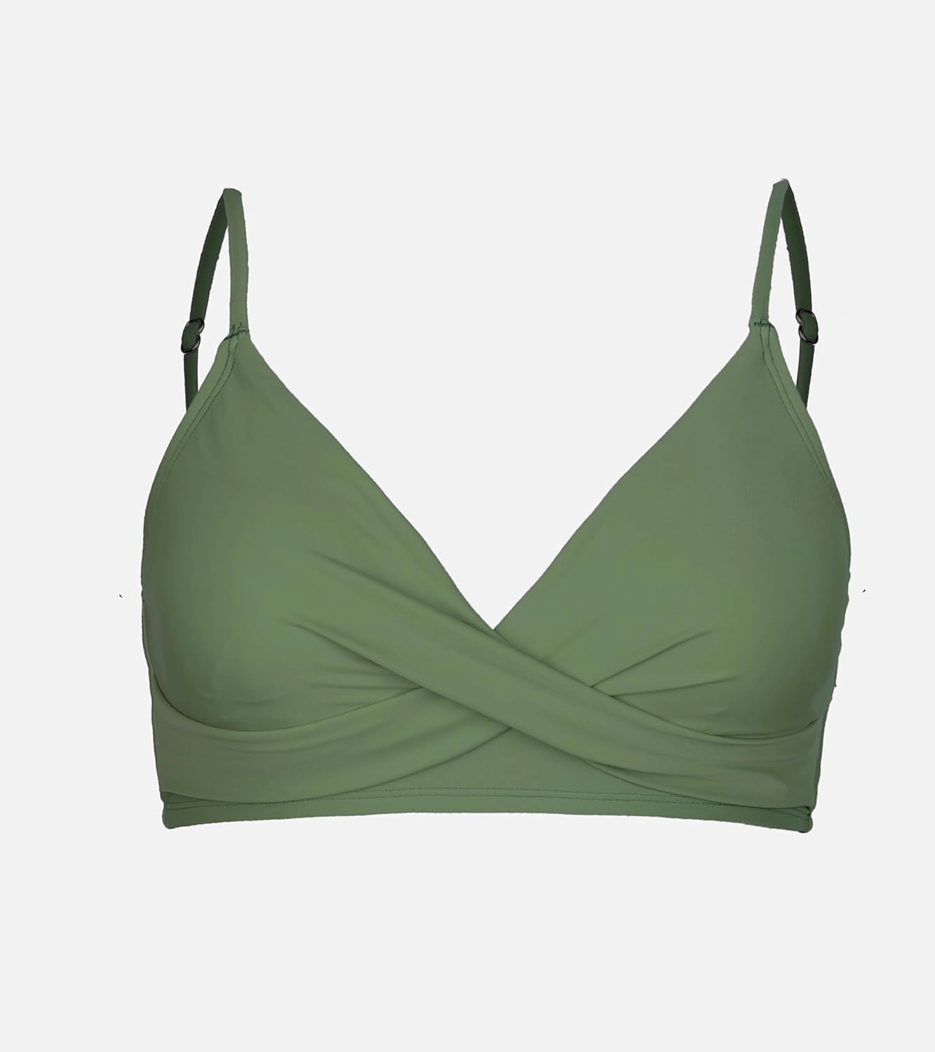 CUPSHE Women's Bikini Top Bathing Suit V Neck Adjustable Spaghetti Straps Twist Front