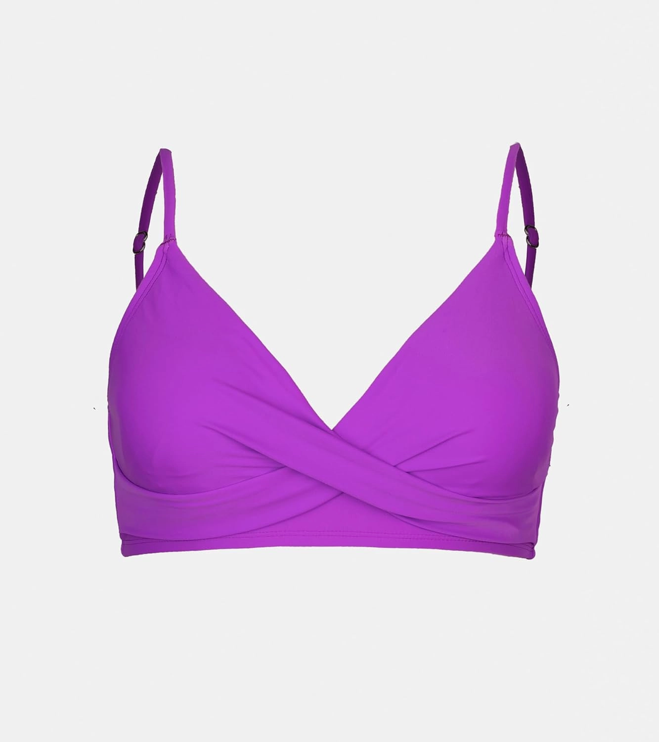 CUPSHE Women's Bikini Top Bathing Suit V Neck Adjustable Spaghetti Straps Twist Front